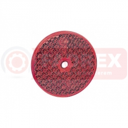Odblask czerwony okrągły fi 60mm przykręcany-3570